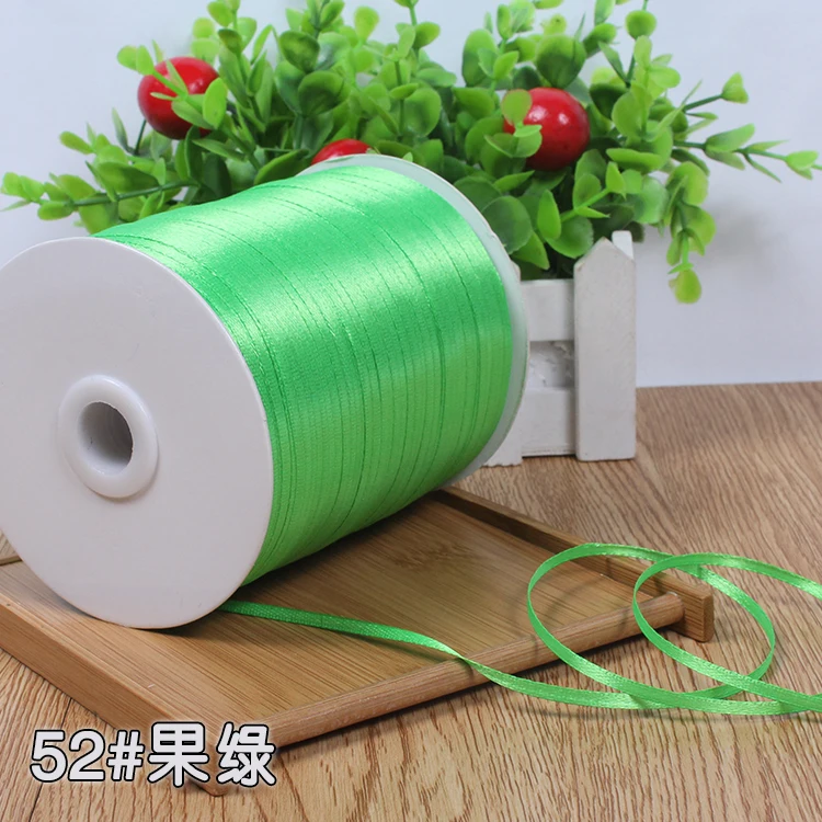 Высококачественная атласная лента 3 мм украшение для свадебной вечеринки