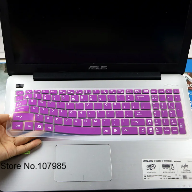 15 дюймов Клавиатура для ноутбука силиконовый защитный чехол Asus X555 FL5800 F555 FX50 R557 X552
