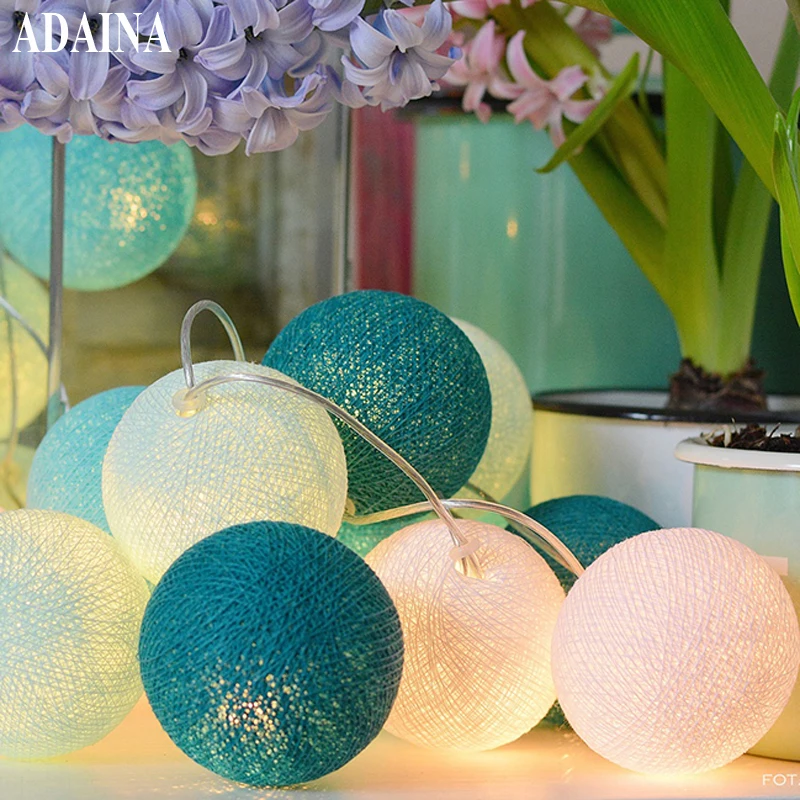 Батарея 5 м 35 ватный шар рождественские сказочные гирлянды украшения дома лампы