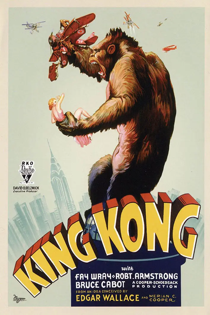 Q1450 Плакаты и принтов классическая фильм Винтаж King Kong 12x8 40x27 дюймов