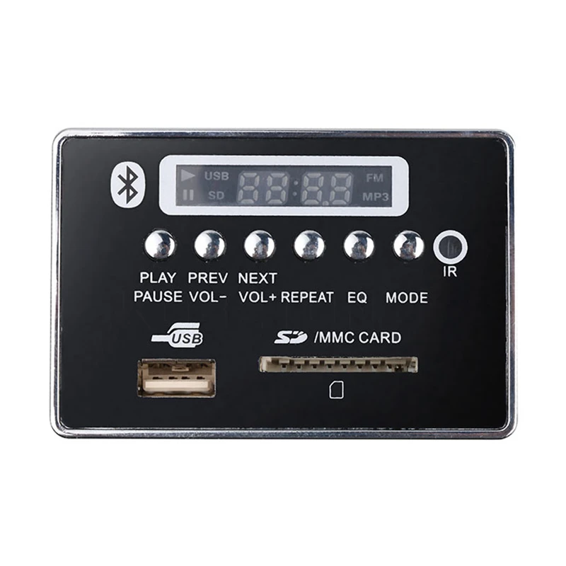 Kebidu MP3 Decoder Board Hands-free USB FM Aux Radio Player Integrated Car Bluetooth Module Remote Control For | Электроника
