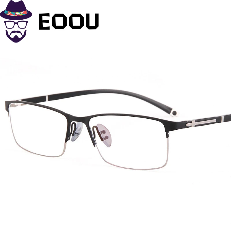 2019 мужские металлические полуоправы оптические очки Oculos Monturas De Lentes Hombre Gafas по