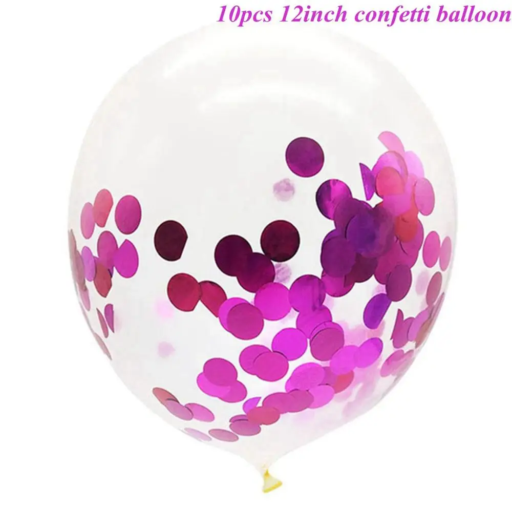 Confetti Balloons 9 Taoup 10 PCS с днем рождения воздушные шары цифры 12 дюймовый круглый воздушные шары аксессуары золотые воздушный шар "Конфетти" латекс Свадебная вечеринка Декор - Цвет: Confetti Balloons 9