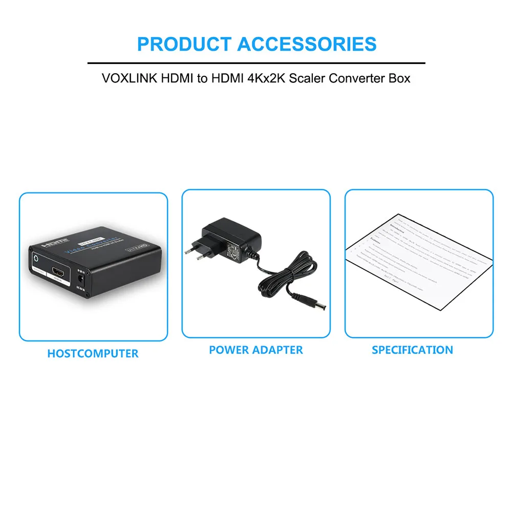 Voxlink HDMI к 4 К x 2 коробка масштабирования HDTV аудио видео цифровой преобразователь с