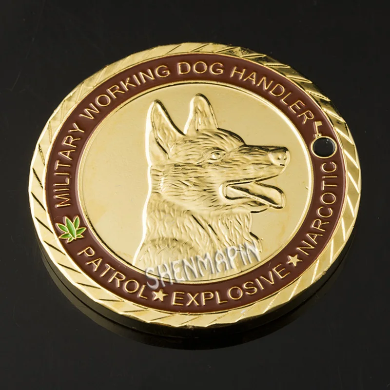 Military Working Dog Commemorative Coin Dedicated to Loyalty Honor Medal Coins Collectibles Guardians of the Night | Дом и сад