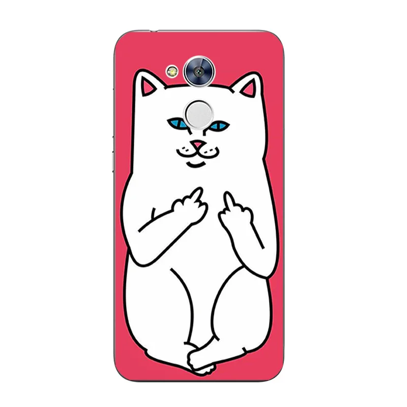 Custom Cases For Huawei Mate 9 / Pro Phone Case for Honor 6A P9 Plus Cover Soft TPU Finger Cat Printing |