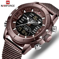naviforce watch top luxury brand men military quartz wristwatch stainless steel mesh sports watches analog digital male clock