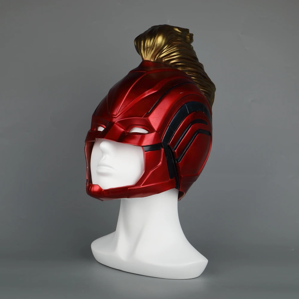 Шлем из ПВХ Марвел Капитан Carol Danvers Супергерой маска Женский шлем для косплея костюм Хэллоуин вечерние реквизит