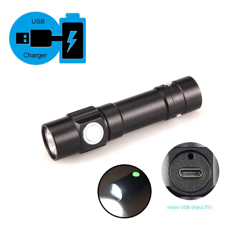 UltraFire Mini 2000LM светодиодный фонарик точечная лампа 3 модели кемпинг факел Luz Охота USB