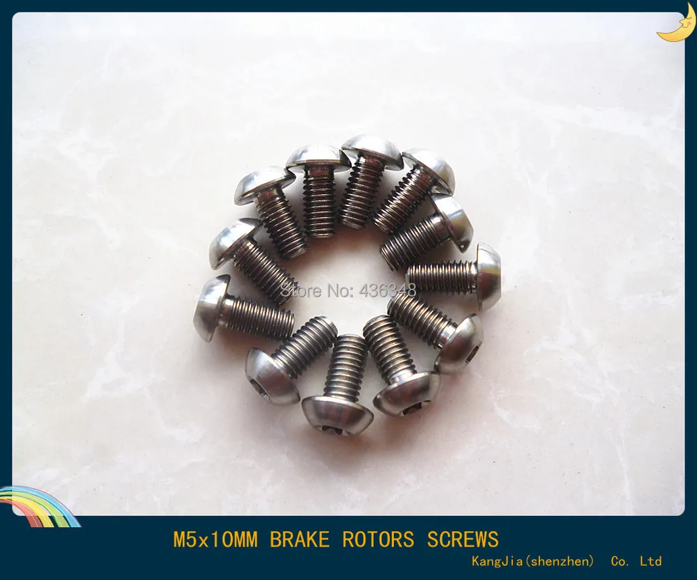 12 шт. M5x10mm Ti Титан сплав Torx шурупы болты для дисков тормозные диски бутылку воды