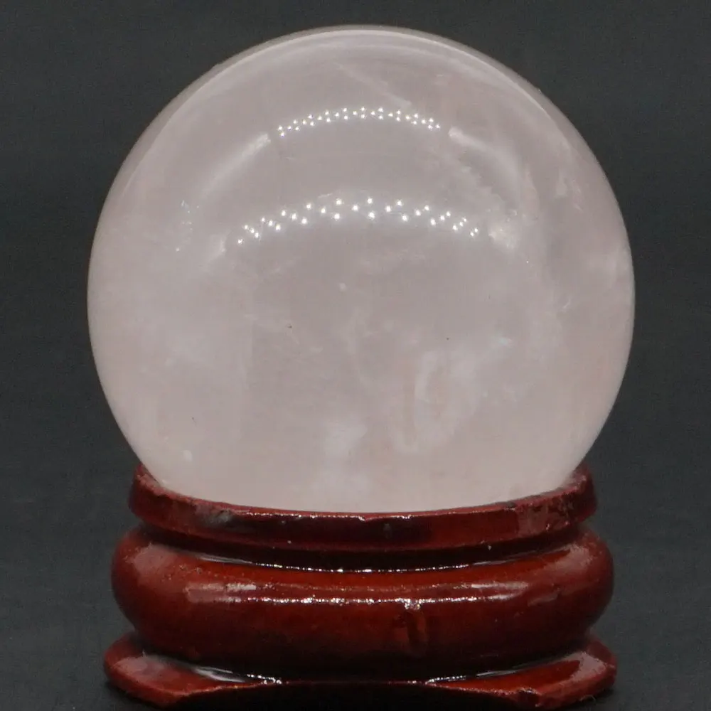 Натуральный розовый кварцевый шар натуральный минерал Кварцевая Сфера ручной