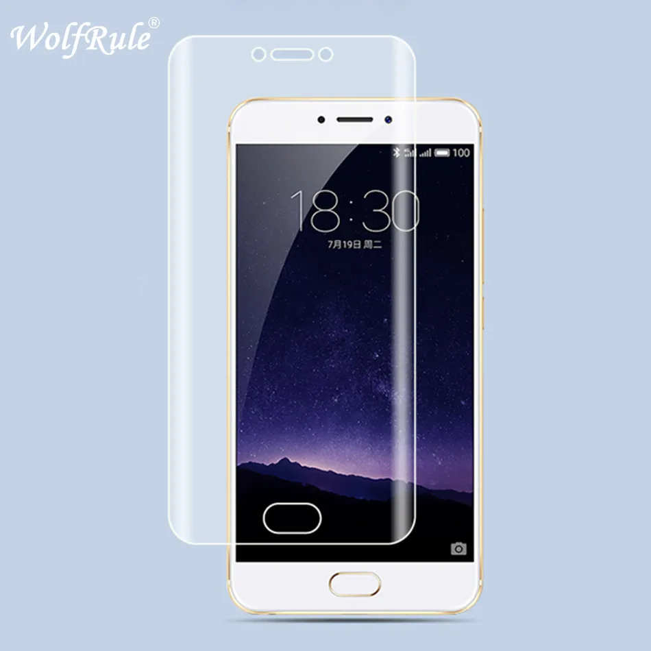 2 шт полное покрытие Защитная пленка для экрана Meizu Pro 6 из мягкого ТПУ анти всплеск