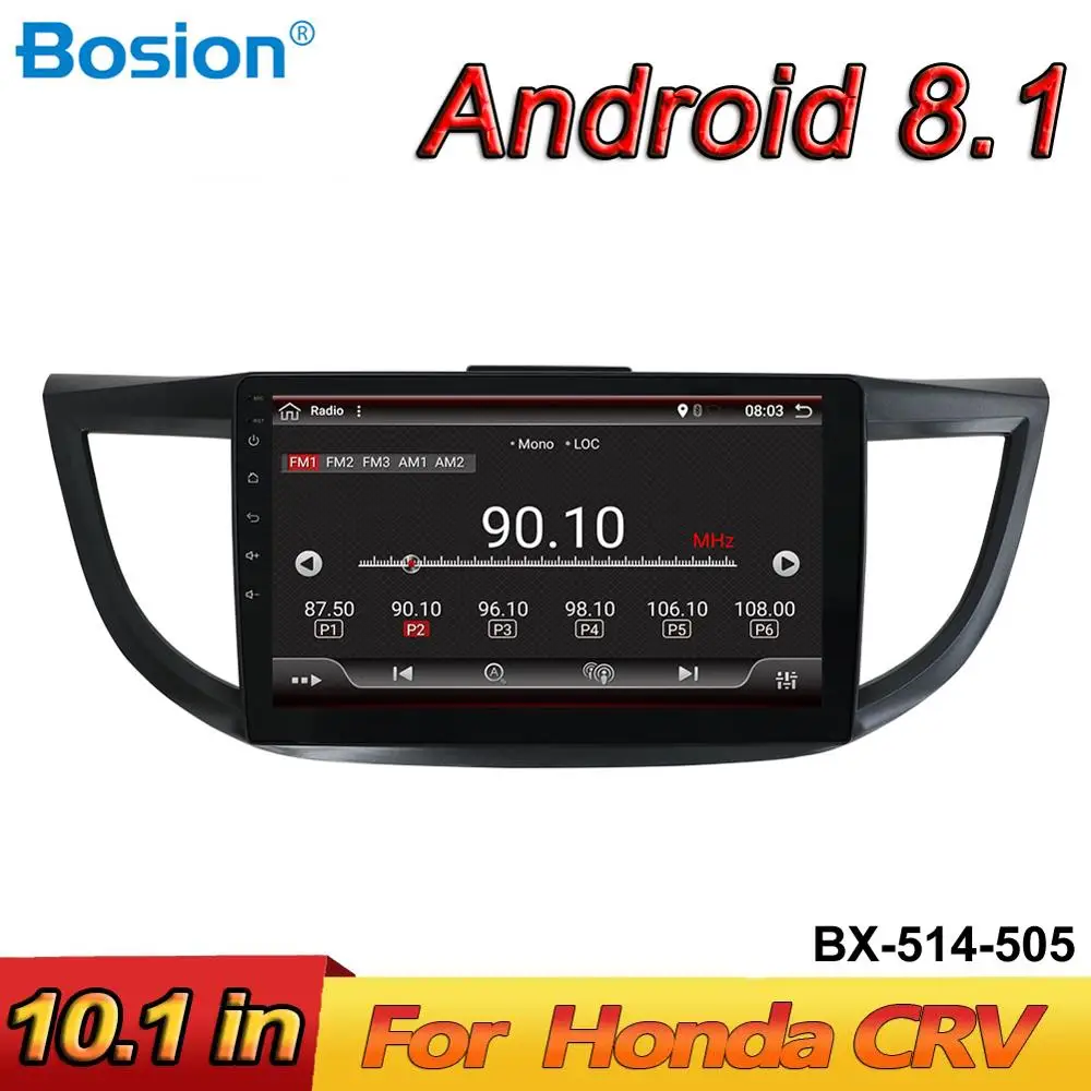 Bosion Android 8 1 Радио мультимедийный плеер Автомобильный DVD gps навигация для HONDA CRV 2012