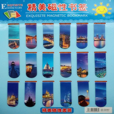 Канцелярские товары магнитная закладка с рисунками из мультфильмов Магнит 18 шт.