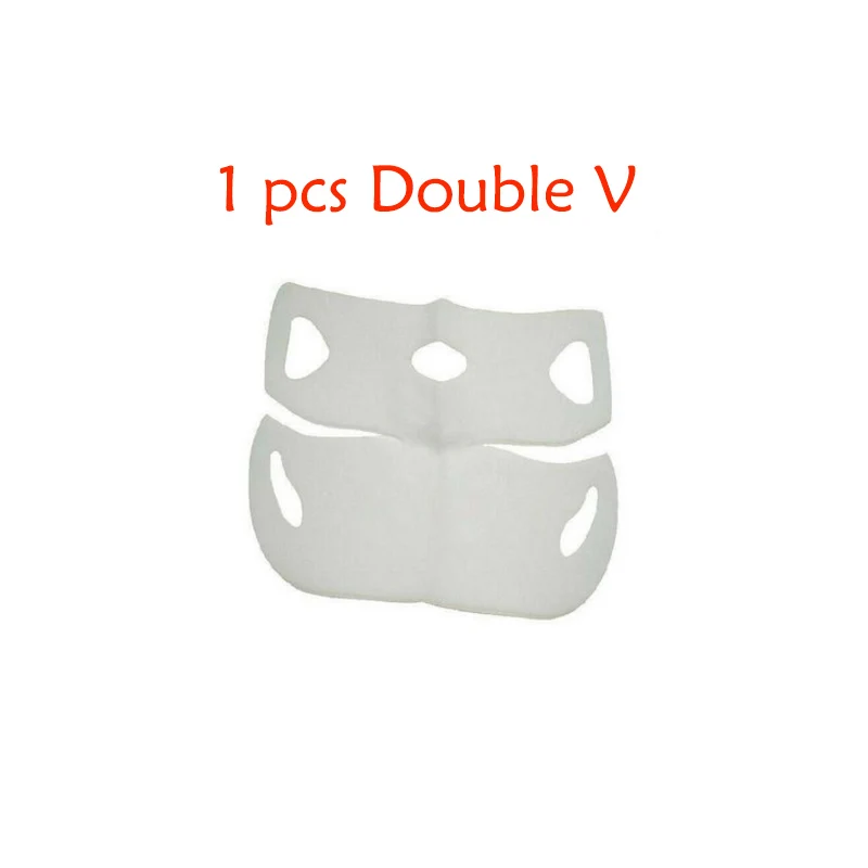 1 PCS double V 1/2/5/10 шт 4D двойной V уход за кожей лица Форма натяжения укрепляющая маска Бумага для похудения устраняет отеки, подтягивающий утягивающий тонкий массажер для лица инструмент - Цвет: 1 PCS double V