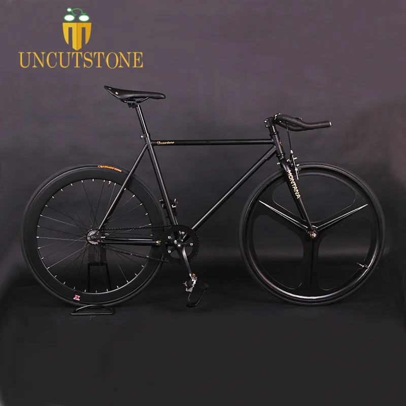 Велосипед с фиксированной передачей колеса из магниевого сплава 3 Спицы fixie Bicycle700C колеса 70 мм обода 52 см рама велосипед Полный дорожный велосипед