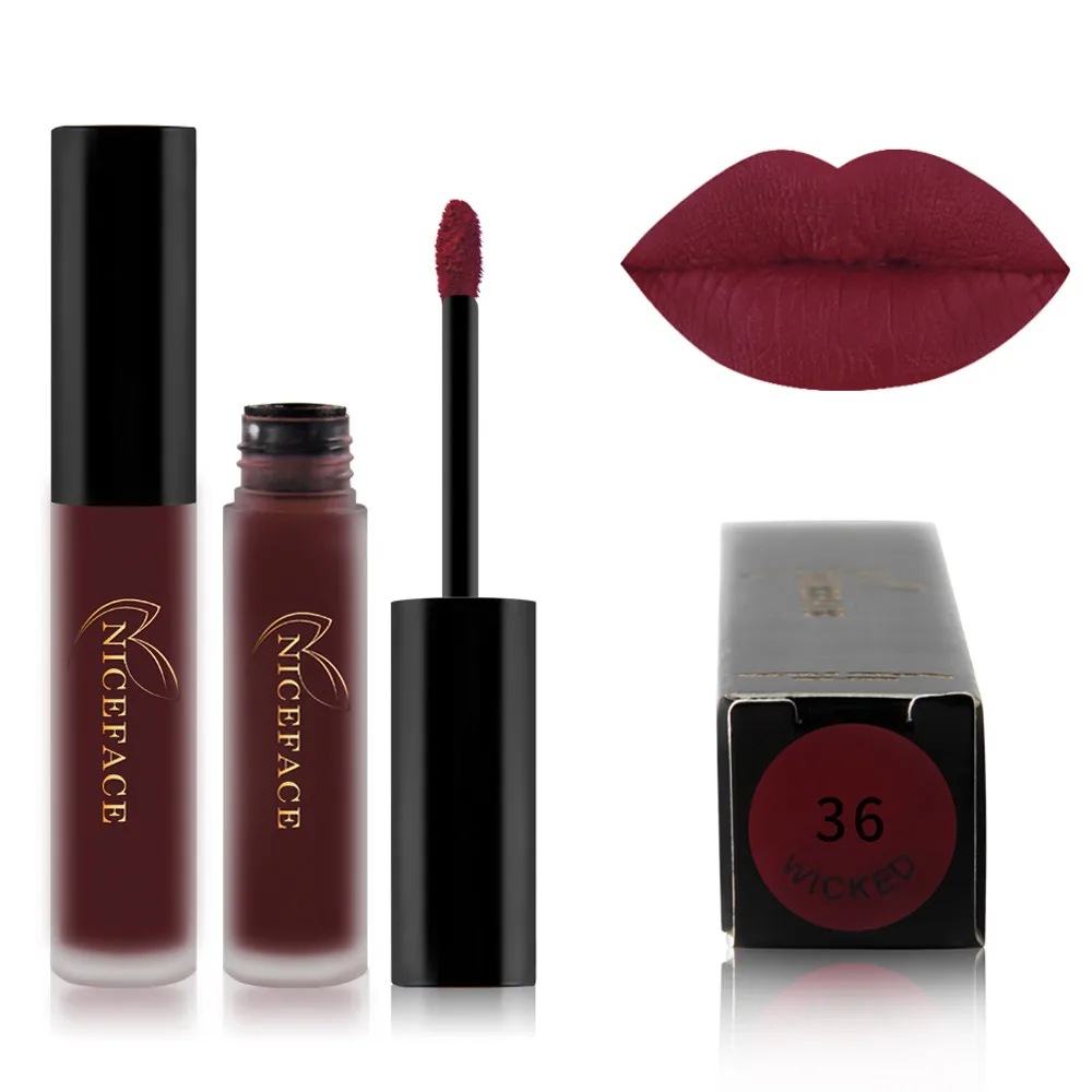 Новинка 4 оттенка матовая губная помада водостойкое белье для губ Матовая жидкая