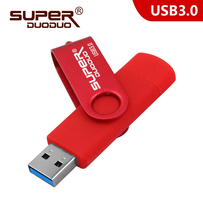 USB флеш накопитель 2 в 1 OTG 3 0 8 128 ГБ|USB флэш-накопители| |