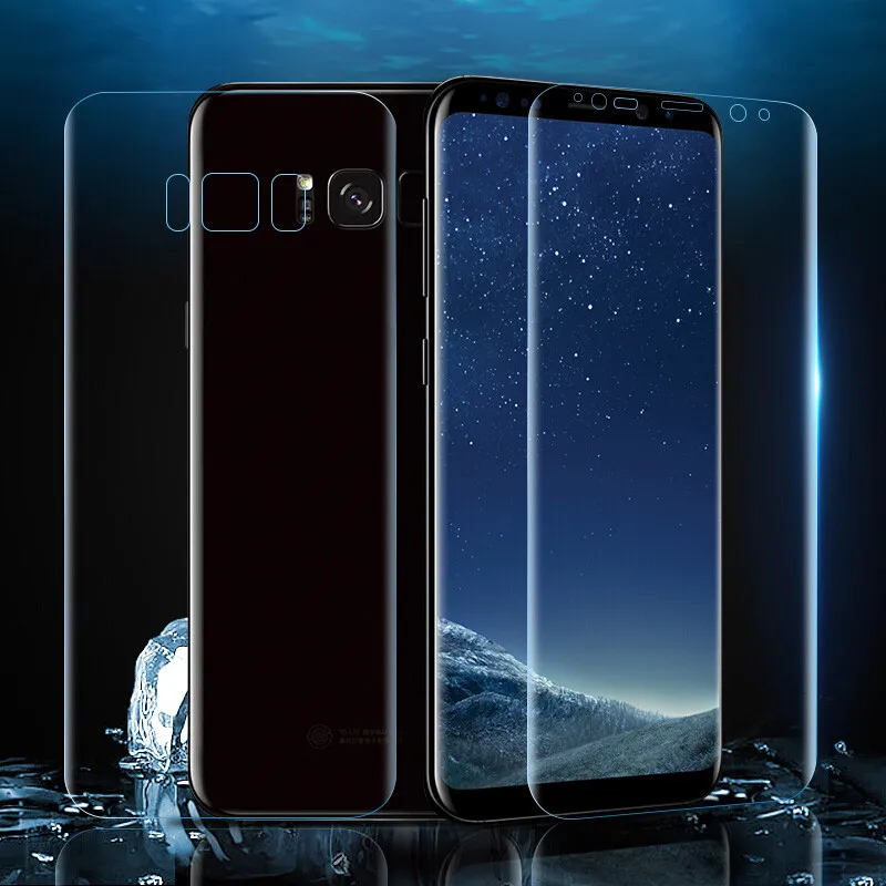 2 шт Мягкий ПЭТ Передний+ задний протектор экрана для samsung S9 S9 Plus Note 8 S8 Plus Защитная пленка для экрана не закаленное стекло
