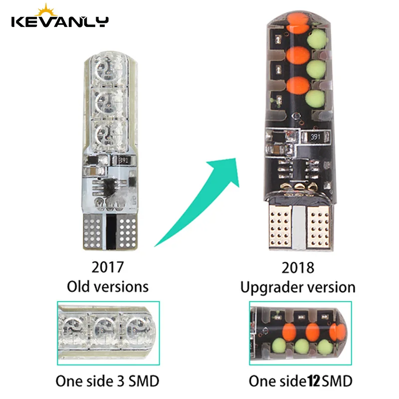 Цветная (RGB) светодиодный T10 W5W 194 168 5050 SMD Купол автомобилей чтение светильник Клин