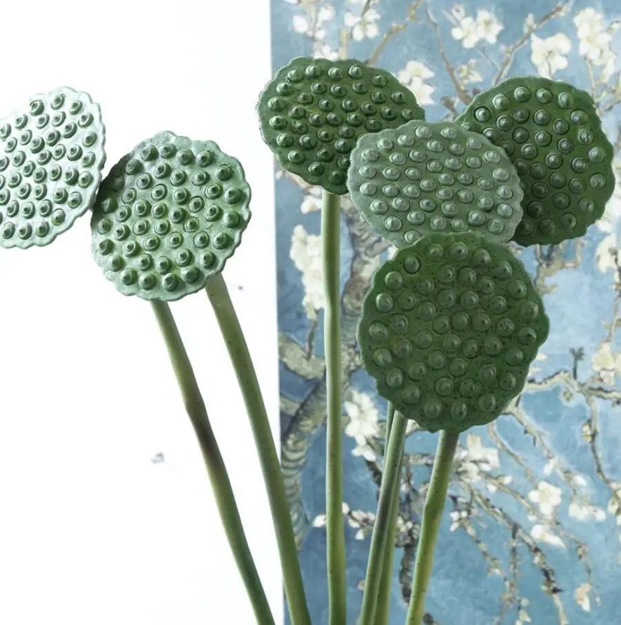 6 шт. Искусственные цветы одной ветви пластиковый цветок лотоса моделирование