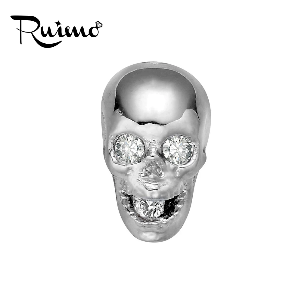 Бисер из полированной меди RUIMO 2 мм с микро инкрустацией циркония открытым ртом