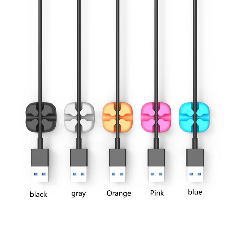 Single Hole Wire Camp Desktop Cable Organizer Silicone Clip Data Storage Buckle Card Line Device | Электроника