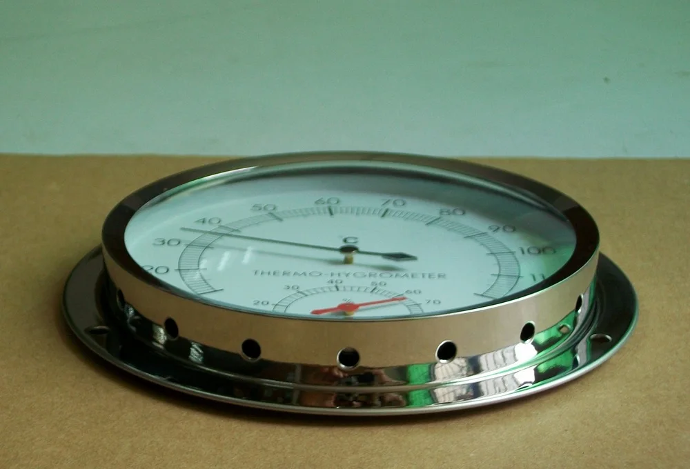 10 см латунный чехол анероидный барометр гигрометр термометр часы 4 шт. в