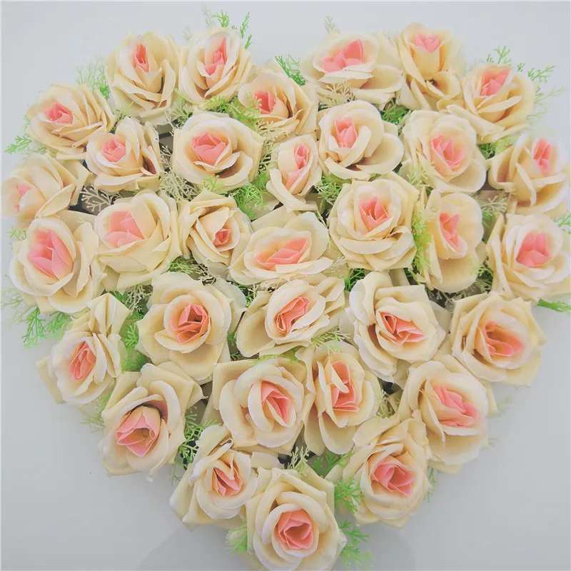 

Artificial Flowers Rose Fake Flowers Silk Plastic Plant Wedding Car Decoration Door Wreath Decorative Garland Wedding Supplies