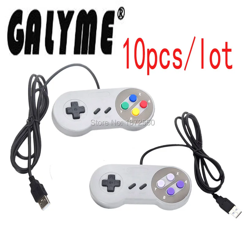 10 шт./лот популярный игровой USB джойстик геймпад для NintendoSNES коврик Windows PC MAC