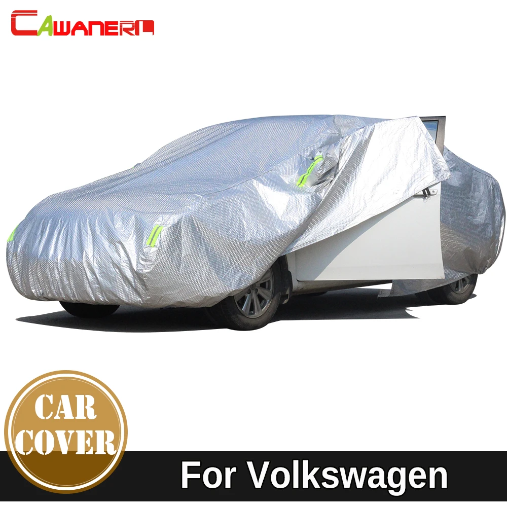 Cawanerl Thicken Cotton Car Cover Outdoor Sun Snow Hail Rain Dust Protection Waterproof Auto Cover For Volkswagen EOS Golf