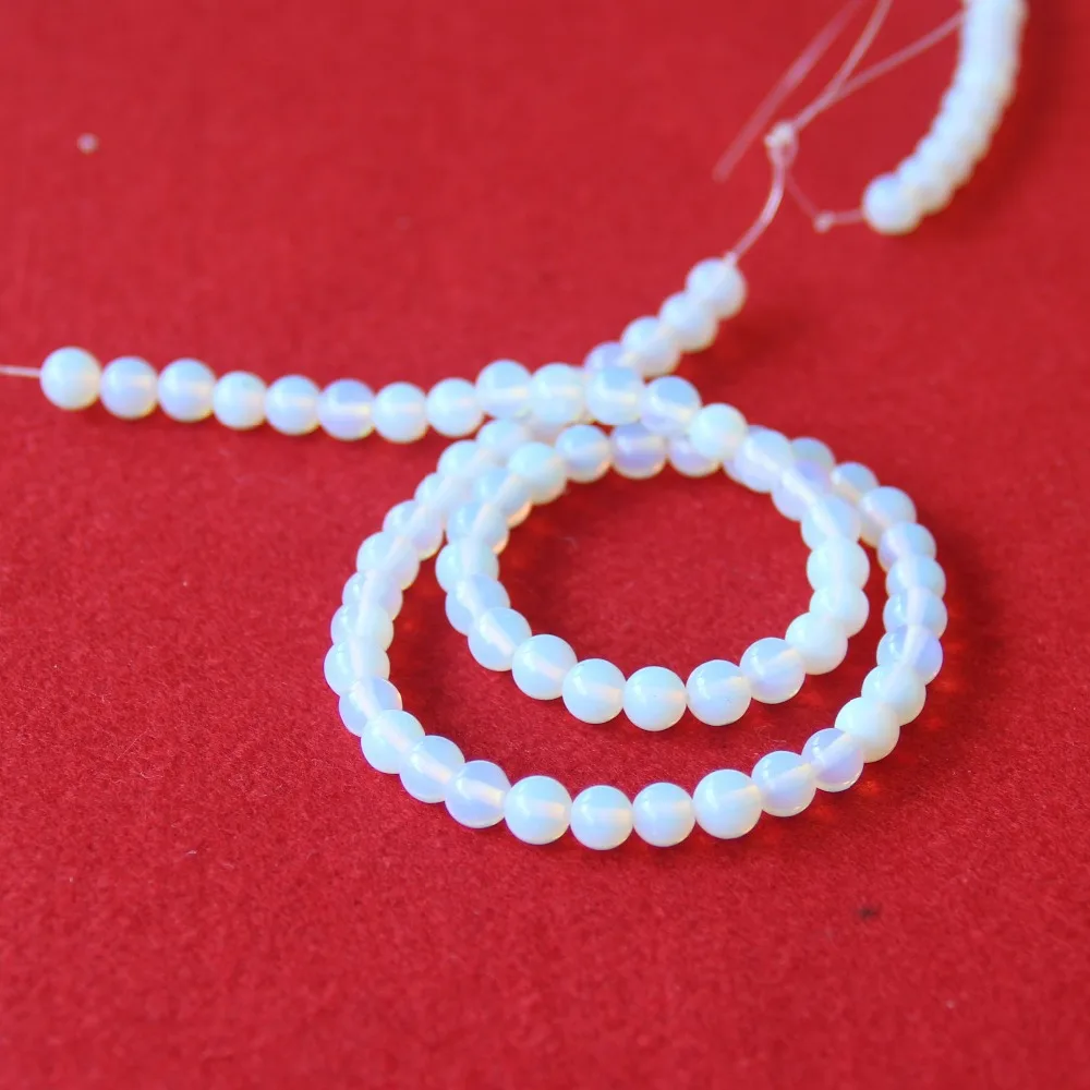 (Минимальный заказ 1) 6 мм модные белые бусины из натурального лунного камня на