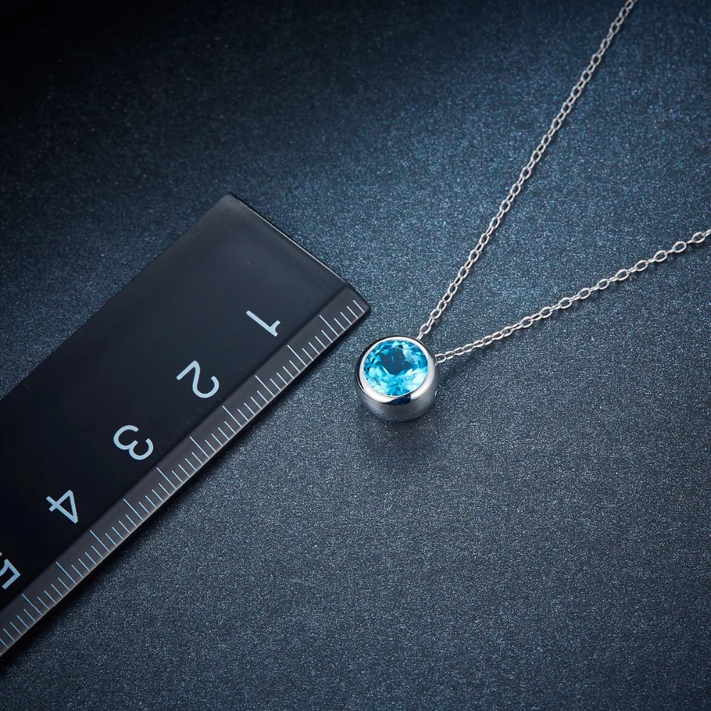 Женская подвеска с голубым топазом 925 карата серебро пробы|pendants only|fine jewelrypendant |
