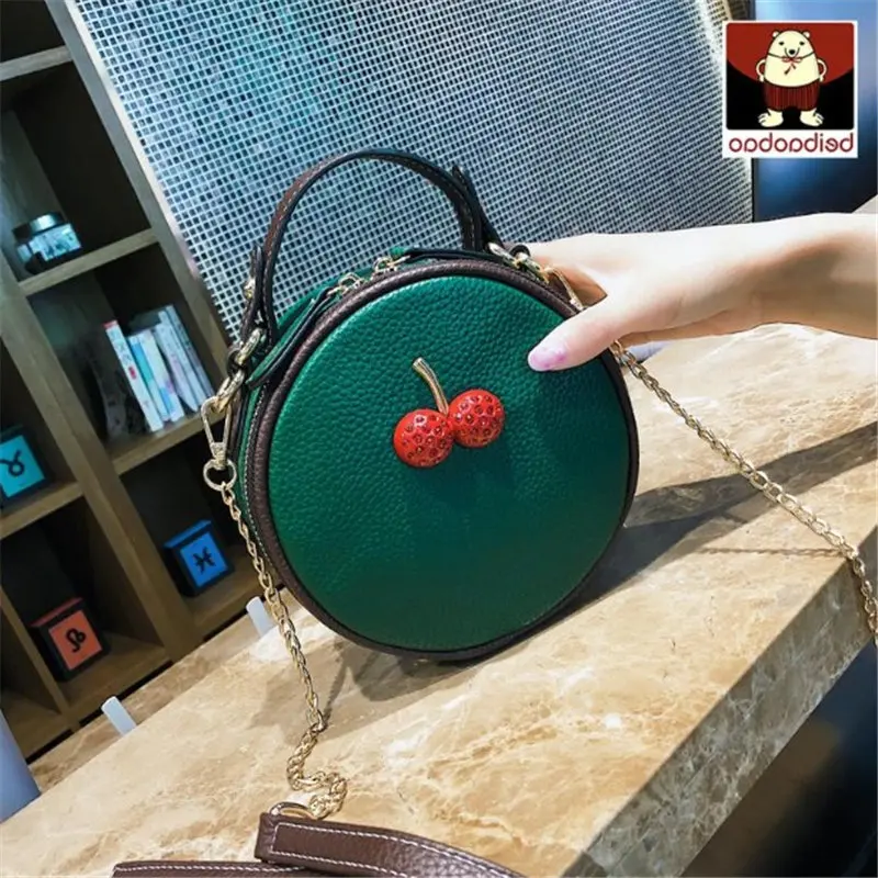 Модные Наплечные сумки Beibaobao из искусственной кожи Женская круглая мини-сумка в