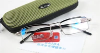 classic men titanium alloy blue coated lenses business double bridge reading glasses 4 5 5 5 5 6 6 5 7 7 5 8 to 12