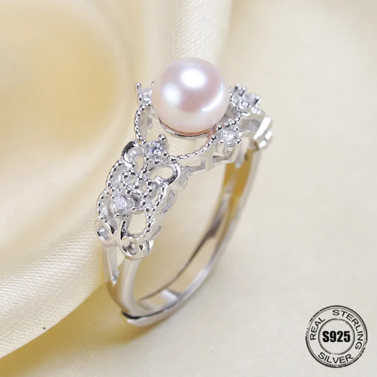 

Fashion Pearl Ring Accessories S925 Sterling Silver Ring Findings Ring Jewelry Parts Fittings Mountings DIY Jewelry Accessory