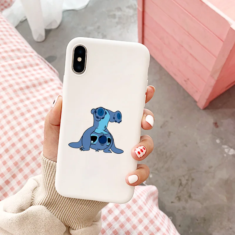 Силиконовый мягкий чехол для телефона Disneys Stitch для Apple IPhone X XR XS MAX 7 8 7 plus 6 6 S Plus 5 5S SE задняя крышка