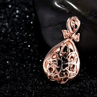 LOVERJEWELRY 168Ct Pear Shape Gemstone Real Diamond Emerald Pendants Solid 18K750 Rose Gold Fine Jewelry For Women Anniversary