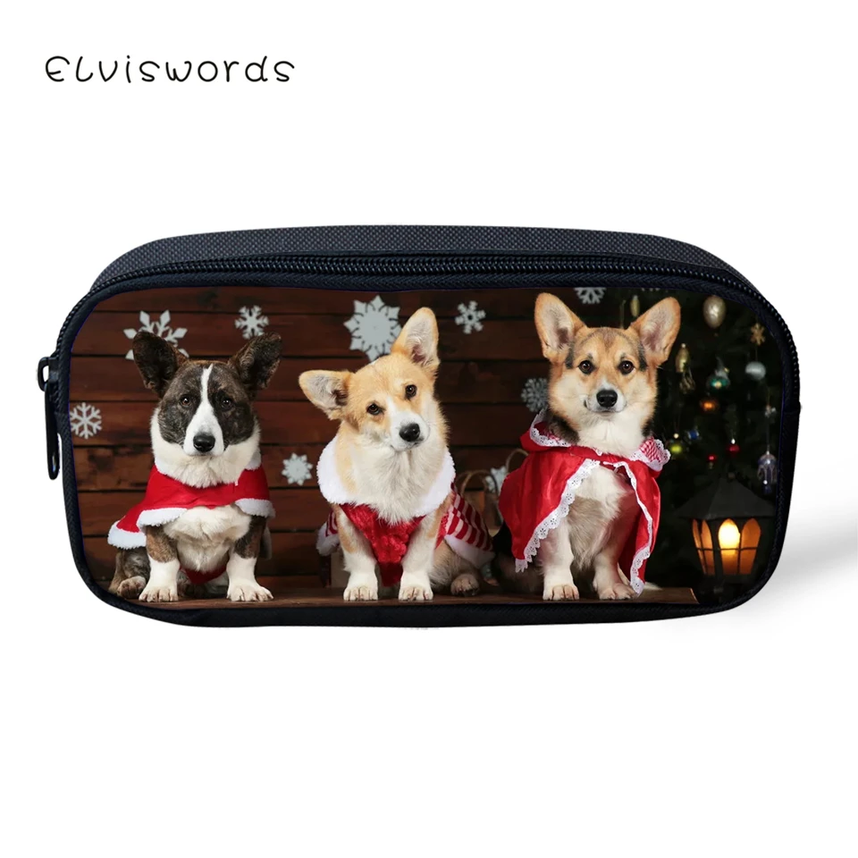 Детский пенал ELVISWORDS Kawaii shaba Inu Dogs с рисунком для студентов канцелярская коробка