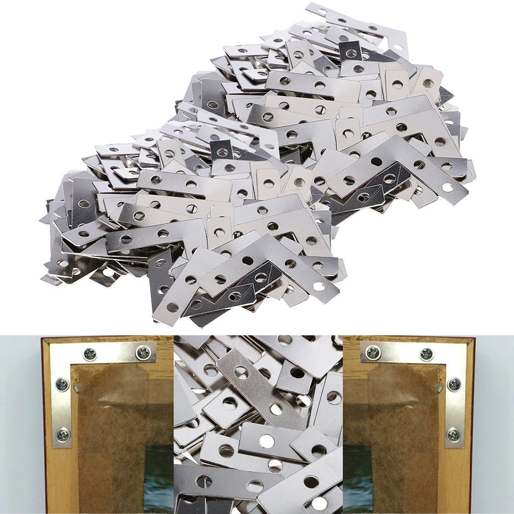 200 шт. фотомагнитная пластина L-образная диаметром 38 мм x серебристая | Дом и сад