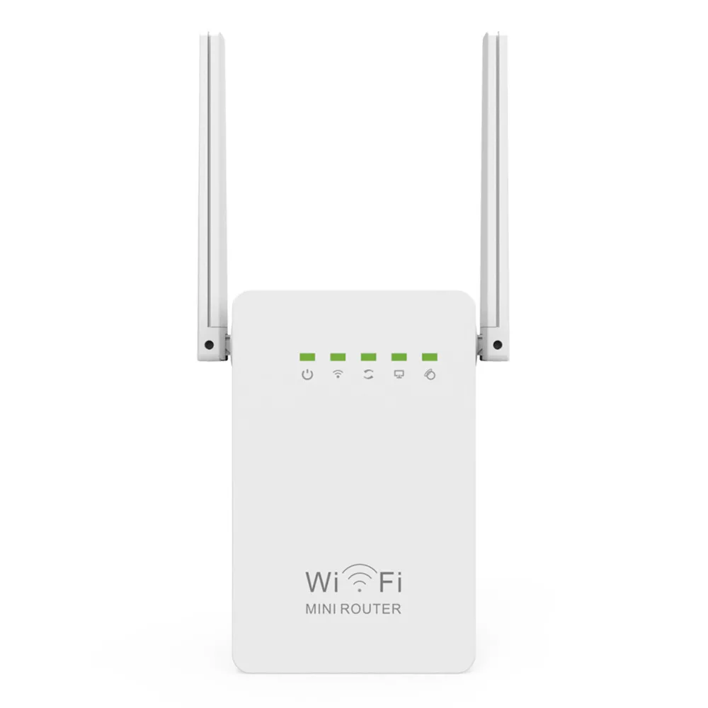 Беспроводной роутер Wi Fi репитер 300 м усилитель сигнала с двумя антеннами