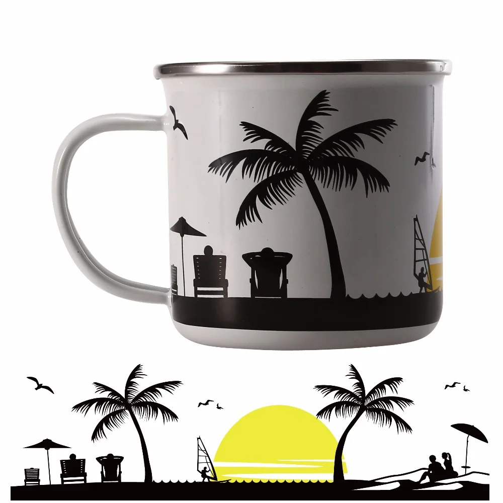 

350 Enamel Landscape Mug, Travel, Home, Office Coffee Mug