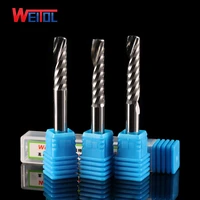 weitol free shipping n 1 pcs 6 mm single flute bit carbide end mill set cnc router end mills for acrylic cutting bit