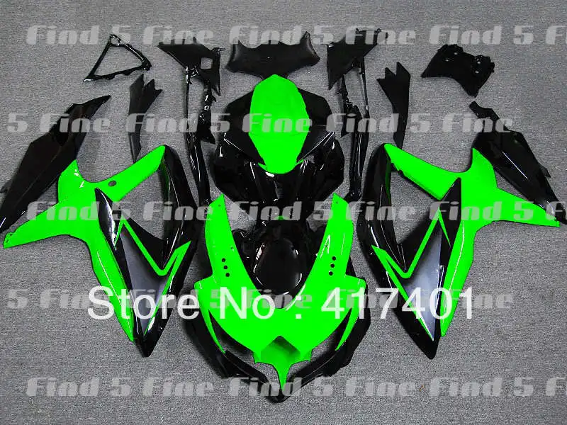 

green black for GSX R600 R750 08-10 GSXR 600 750 GSXR600 GSXR750 GSX-R600 GSX-R750 08 09 10 2008 2009 2010 ABS fairing kit