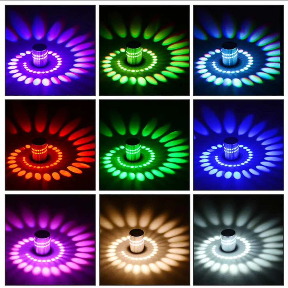 Светодиодный настенный RGB светильник 3 Вт с пультом ДУ|Комнатные настенные LED