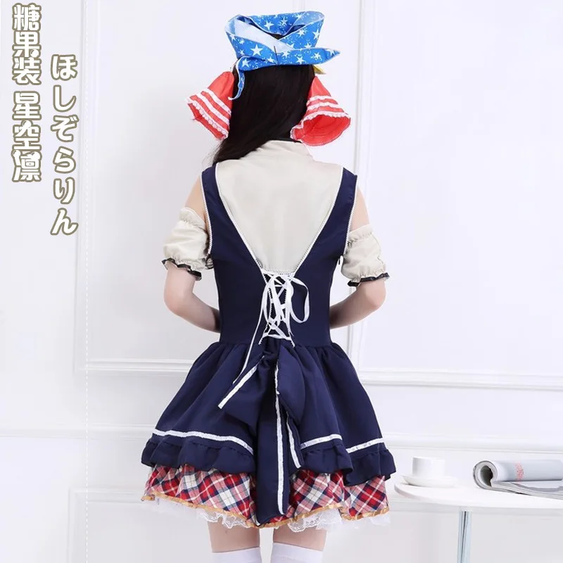 Аниме Love Live Hoshizora Rin костюм косплей для женщин и девочек Хэллоуин Carnevale костюмы