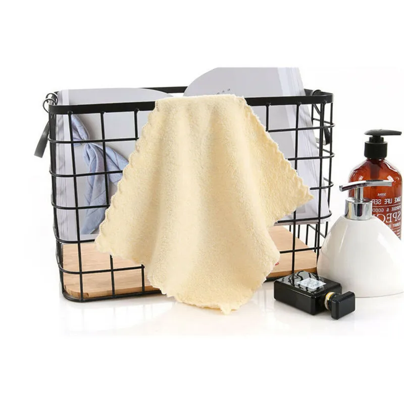 Beige Модные однотонные домашние успокаивающий полотенце для лица из микрофибры мыть очистки ткань ручной площадь быстросохнущее полотенце один размер 6 цветов - Цвет: Beige
