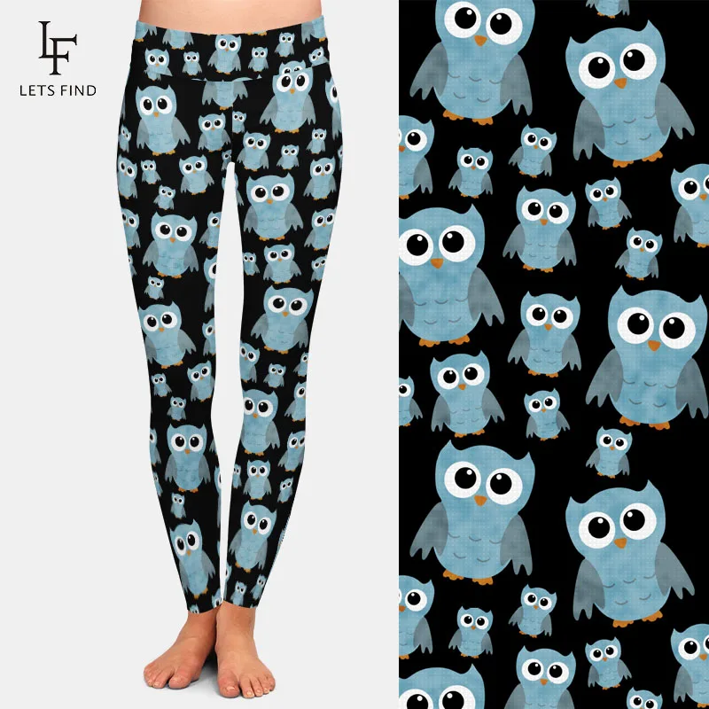 New Fashion Owl Printing Women Fitness Leggings High Waist High Quality Comfortable Women Casual Black Leggings