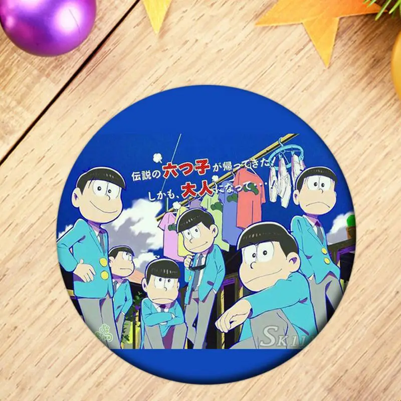 1 шт. аниме Osomatsu значок косплея мультфильм Karamatsu Choromatsu Ichimatsu Jyushimatsu брошь коллекция