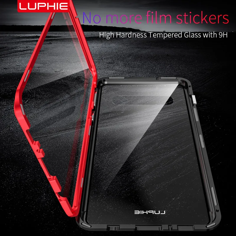 Luxury Metal Magnetic Back Glass Case For Samsung Galaxy S10E S8 S9 S10 PLus Cover On The Note 8 9 Shockproof |